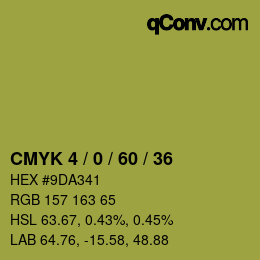 カラーコード: CMYK 4 / 0 / 60 / 36 | qconv.com