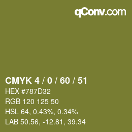 Color code: CMYK 4 / 0 / 60 / 51 | qconv.com