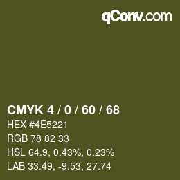 Color code: CMYK 4 / 0 / 60 / 68 | qconv.com