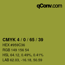 Color code: CMYK 4 / 0 / 65 / 39 | qconv.com