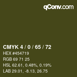 Color code: CMYK 4 / 0 / 65 / 72 | qconv.com
