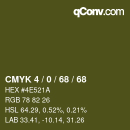 Color code: CMYK 4 / 0 / 68 / 68 | qconv.com