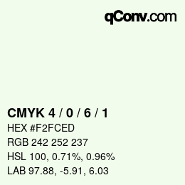 Color code: CMYK 4 / 0 / 6 / 1 | qconv.com