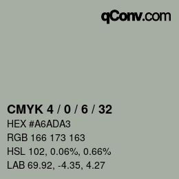 Color code: CMYK 4 / 0 / 6 / 32 | qconv.com