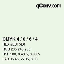 Color code: CMYK 4 / 0 / 6 / 4 | qconv.com