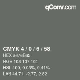 Color code: CMYK 4 / 0 / 6 / 58 | qconv.com