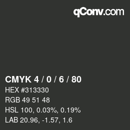 Color code: CMYK 4 / 0 / 6 / 80 | qconv.com