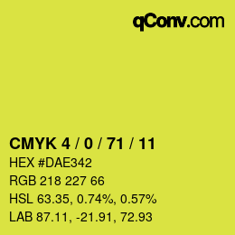 Color code: CMYK 4 / 0 / 71 / 11 | qconv.com