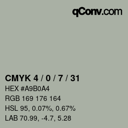 Color code: CMYK 4 / 0 / 7 / 31 | qconv.com