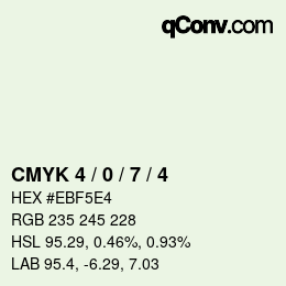 Color code: CMYK 4 / 0 / 7 / 4 | qconv.com