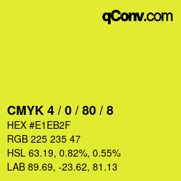 Color code: CMYK 4 / 0 / 80 / 8 | qconv.com