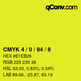 Color code: CMYK 4 / 0 / 84 / 8 | qconv.com