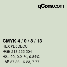 カラーコード: CMYK 4 / 0 / 8 / 13 | qconv.com