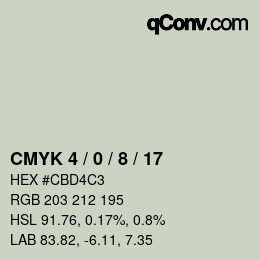 Color code: CMYK 4 / 0 / 8 / 17 | qconv.com