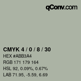 Color code: CMYK 4 / 0 / 8 / 30 | qconv.com