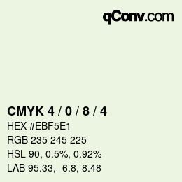 Color code: CMYK 4 / 0 / 8 / 4 | qconv.com