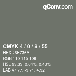 Color code: CMYK 4 / 0 / 8 / 55 | qconv.com