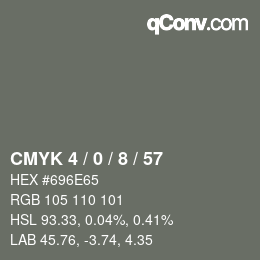 カラーコード: CMYK 4 / 0 / 8 / 57 | qconv.com