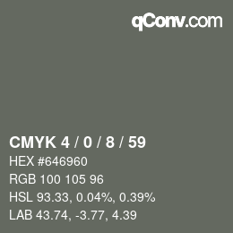 Color code: CMYK 4 / 0 / 8 / 59 | qconv.com
