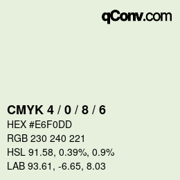 Color code: CMYK 4 / 0 / 8 / 6 | qconv.com