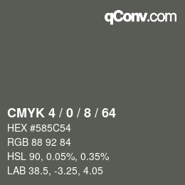 Color code: CMYK 4 / 0 / 8 / 64 | qconv.com