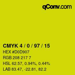 Color code: CMYK 4 / 0 / 97 / 15 | qconv.com