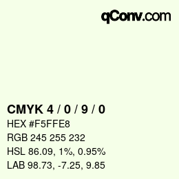 Color code: CMYK 4 / 0 / 9 / 0 | qconv.com