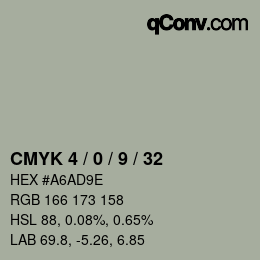 Color code: CMYK 4 / 0 / 9 / 32 | qconv.com