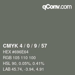 Color code: CMYK 4 / 0 / 9 / 57 | qconv.com