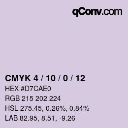 カラーコード: CMYK 4 / 10 / 0 / 12 | qconv.com