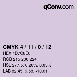 カラーコード: CMYK 4 / 11 / 0 / 12 | qconv.com
