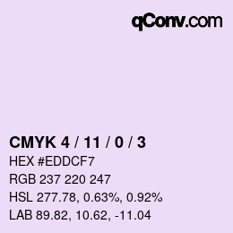 Color code: CMYK 4 / 11 / 0 / 3 | qconv.com