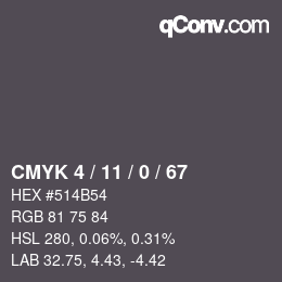 Color code: CMYK 4 / 11 / 0 / 67 | qconv.com