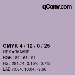 Color code: CMYK 4 / 12 / 0 / 25 | qconv.com