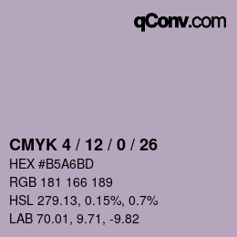 カラーコード: CMYK 4 / 12 / 0 / 26 | qconv.com