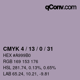 Código de color: CMYK 4 / 13 / 0 / 31 | qconv.com
