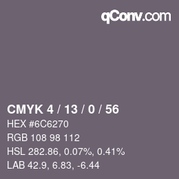 Color code: CMYK 4 / 13 / 0 / 56 | qconv.com