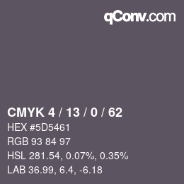 Color code: CMYK 4 / 13 / 0 / 62 | qconv.com