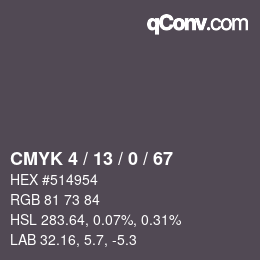 カラーコード: CMYK 4 / 13 / 0 / 67 | qconv.com