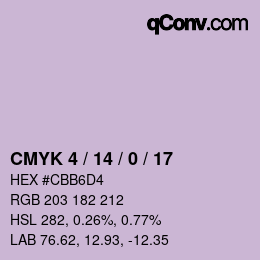 Color code: CMYK 4 / 14 / 0 / 17 | qconv.com