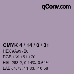 Color code: CMYK 4 / 14 / 0 / 31 | qconv.com