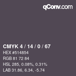 カラーコード: CMYK 4 / 14 / 0 / 67 | qconv.com