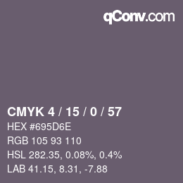 カラーコード: CMYK 4 / 15 / 0 / 57 | qconv.com