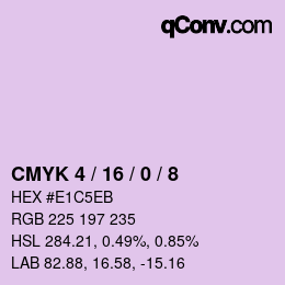 Color code: CMYK 4 / 16 / 0 / 8 | qconv.com