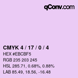 Color code: CMYK 4 / 17 / 0 / 4 | qconv.com