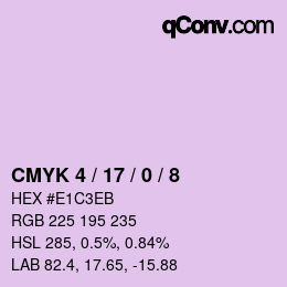 Color code: CMYK 4 / 17 / 0 / 8 | qconv.com