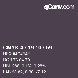 Código de color: CMYK 4 / 19 / 0 / 69 | qconv.com