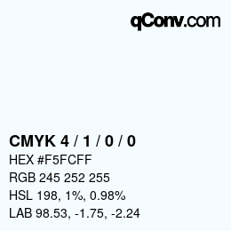 Color code: CMYK 4 / 1 / 0 / 0 | qconv.com