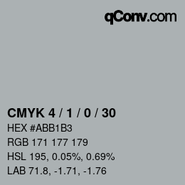 Color code: CMYK 4 / 1 / 0 / 30 | qconv.com