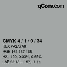 Color code: CMYK 4 / 1 / 0 / 34 | qconv.com